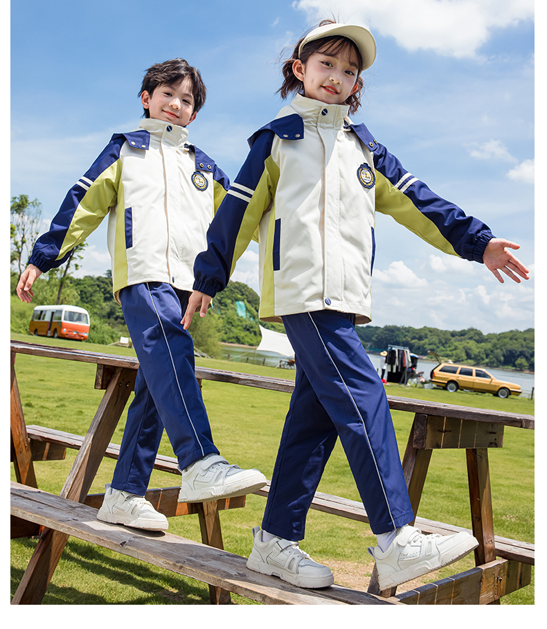 Children fleece casual thick jacket three-piece set 455-9357