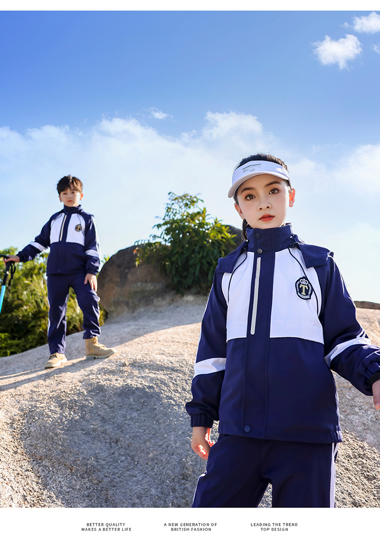 Polar fleece outdoor warm windproof autumn and winter jacket for children 894-6321 three-piece set