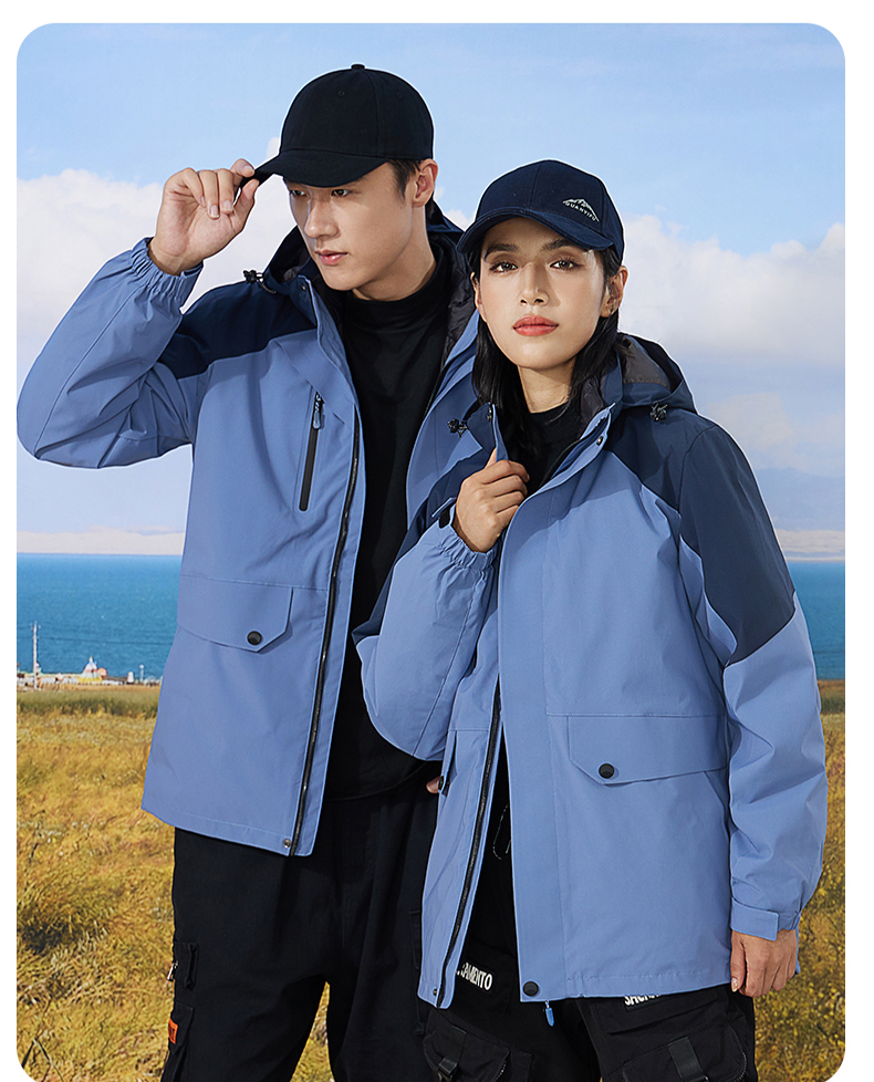 Outdoor mountaineering windproof polar fleece liner three-in-one jacket P11-8813 polar fleece