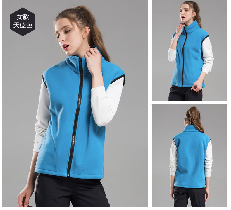 Outdoor warm fleece vest T03-829 women