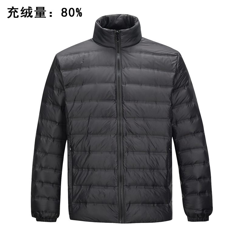 Winter white duck down stand collar warm down jacket T03-Y088