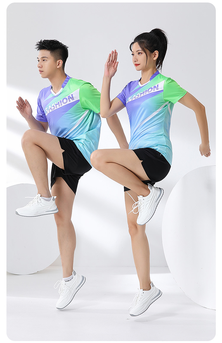 Fashion casual sportswear microporous breathable quick-drying table tennis and badminton clothing for men and women GM2-5001