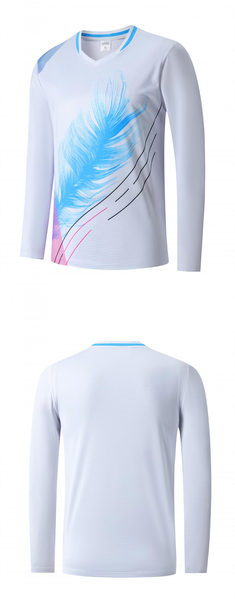 Table tennis badminton volleyball competition uniform sportswear long sleeve GB8-6622 women