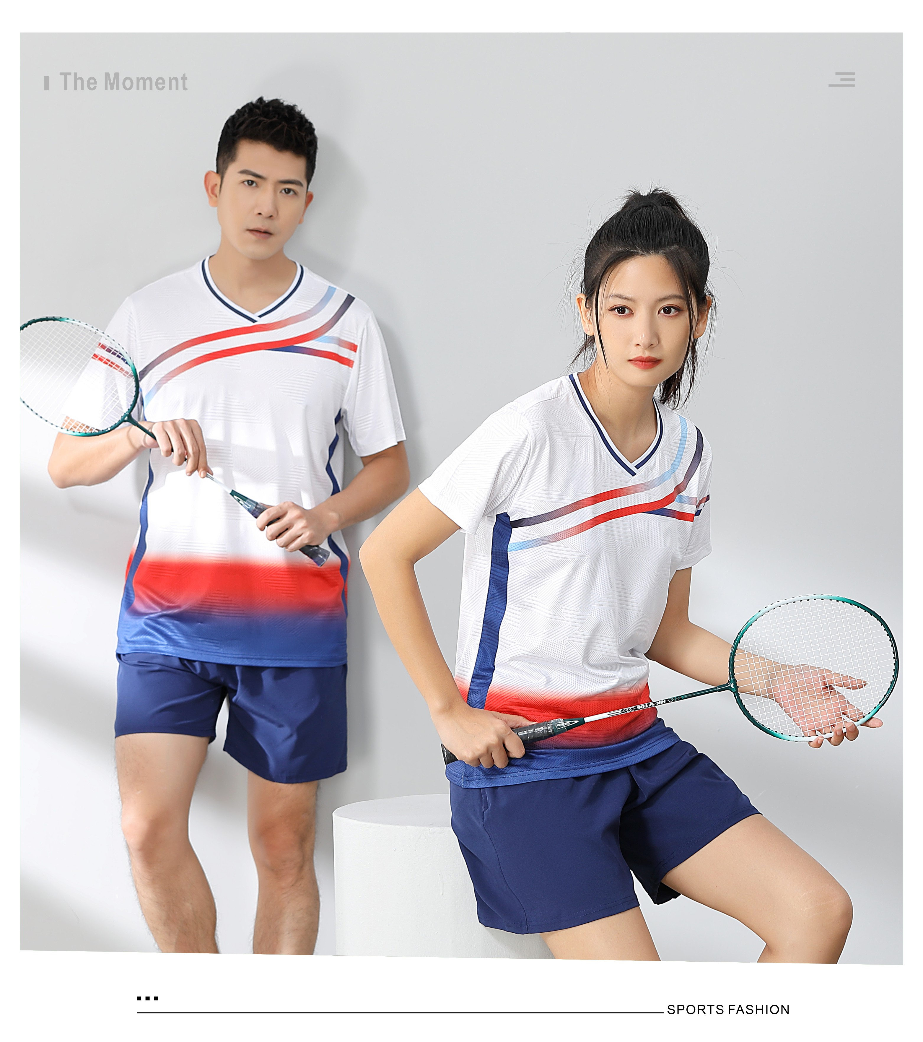 Badminton training suit short-sleeved top 120-1890 for women