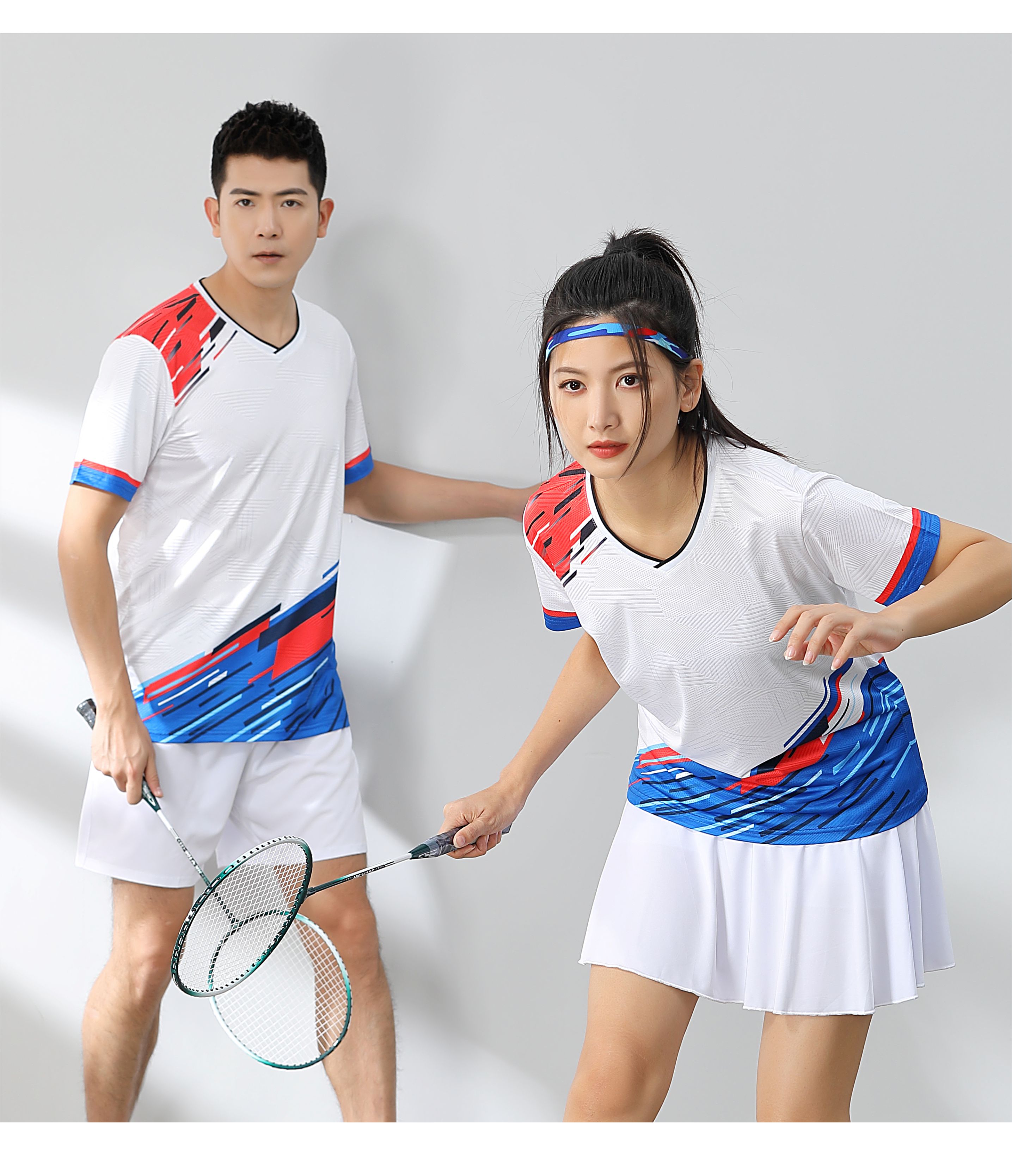 Badminton training suit short-sleeved top 120-1891 for women