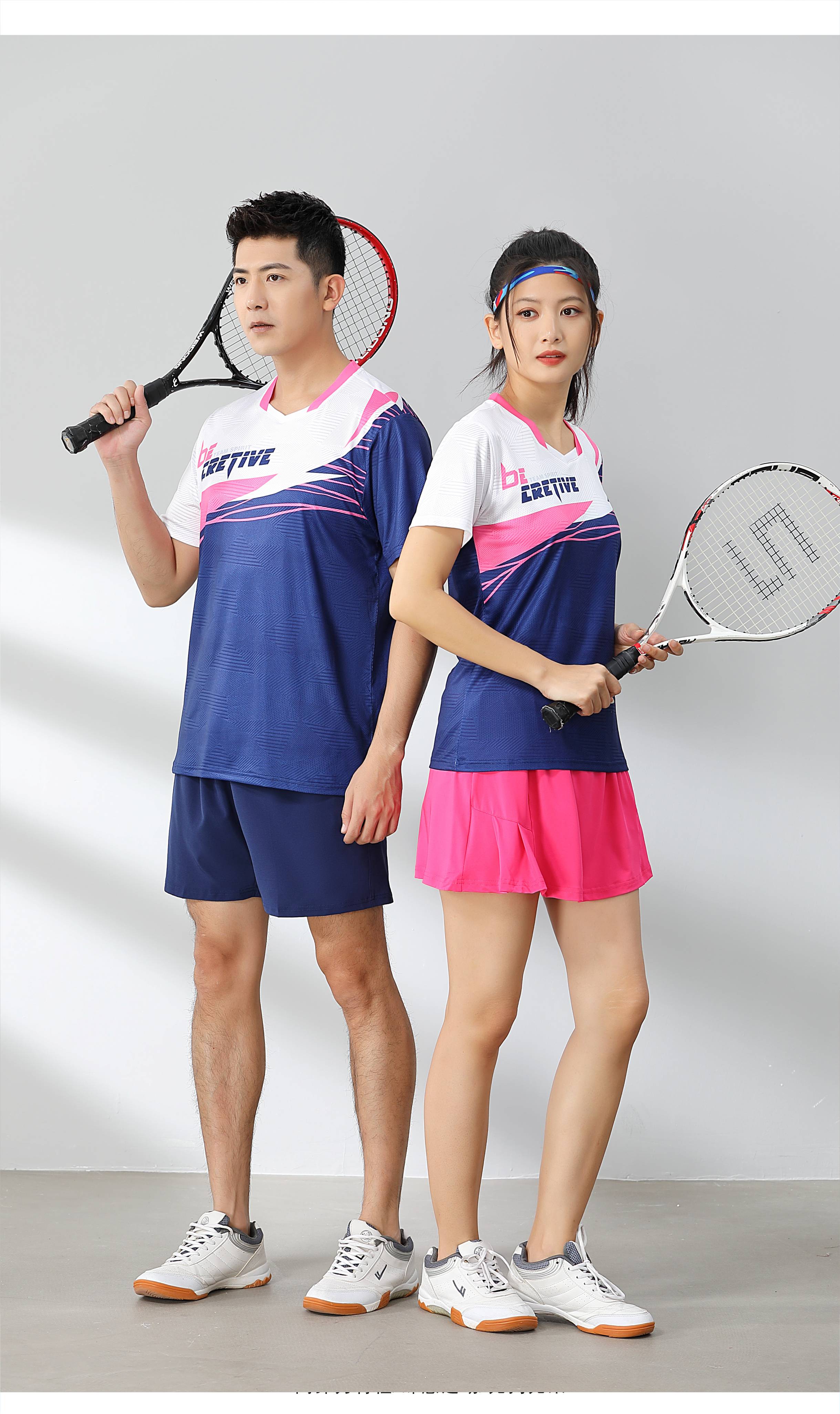 Badminton training suit short-sleeved top 120-1892 men