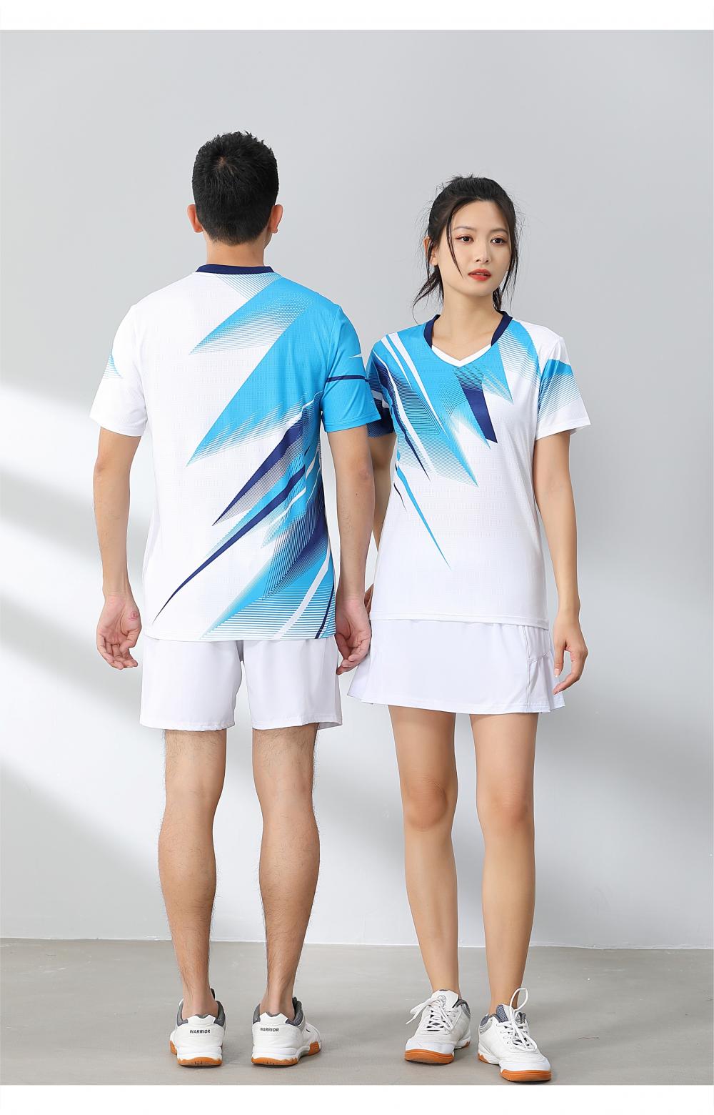 Sweat-absorbent breathable sports quick-drying polyester-ammonia Tianxing mesh badminton suit 120-1883 adult model