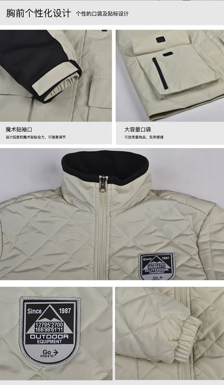 Outdoor windproof warm down cotton liner three-in-one jacket KL-91798