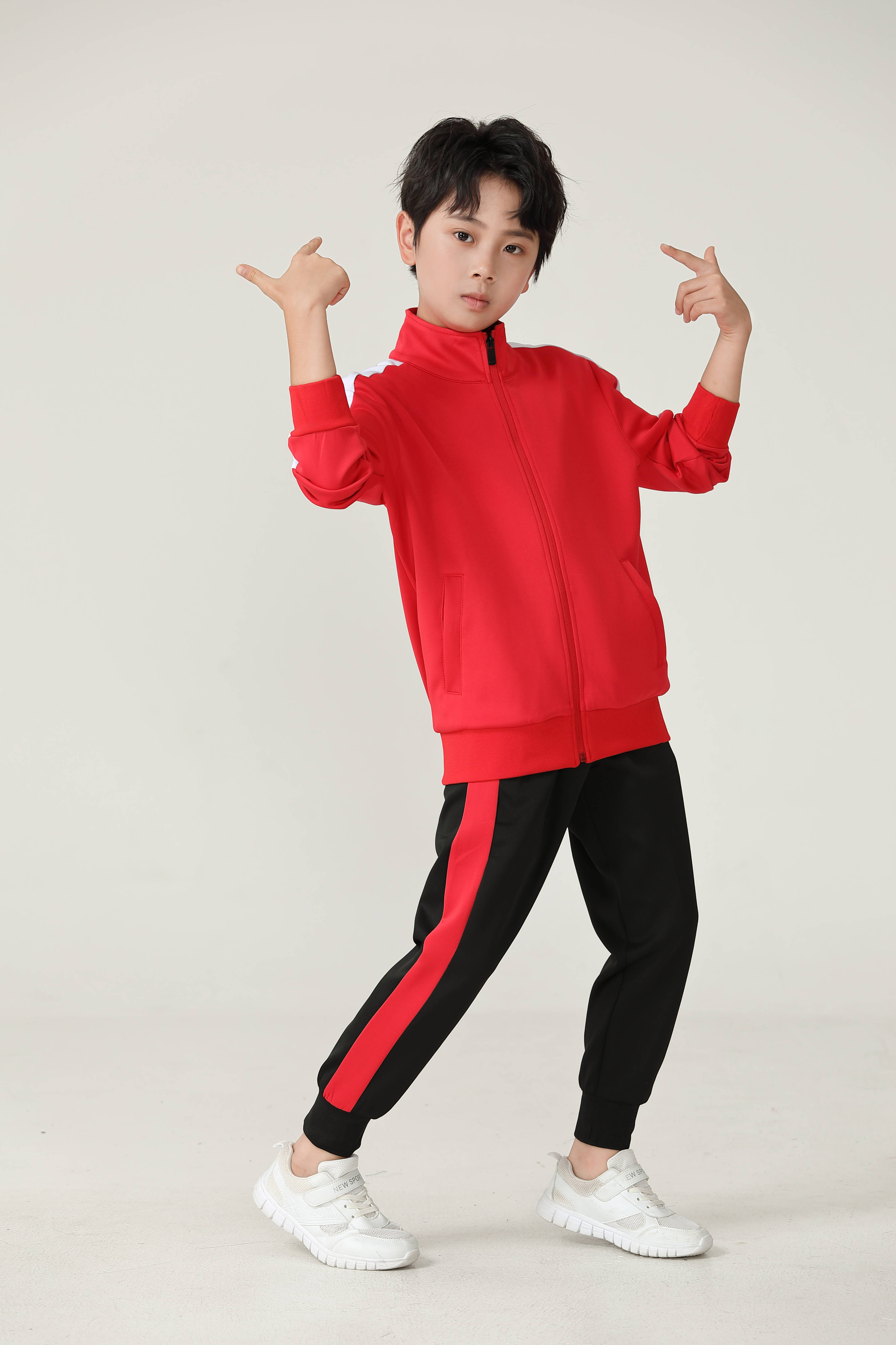 Healthy fabric side color-blocked children sports trousers G19-2004 children style