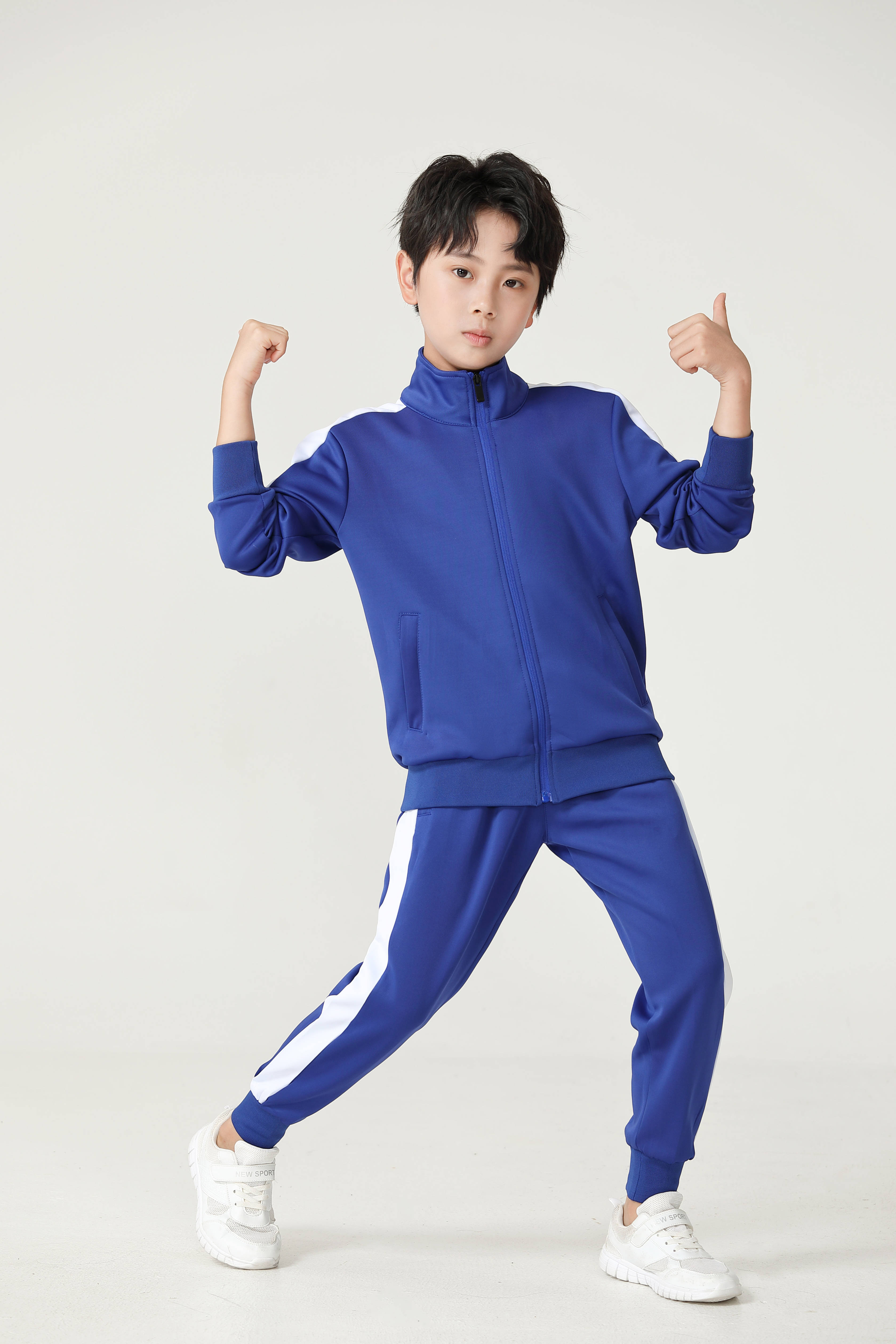 Healthy fabric side color-blocked children sports trousers G19-2004 children style