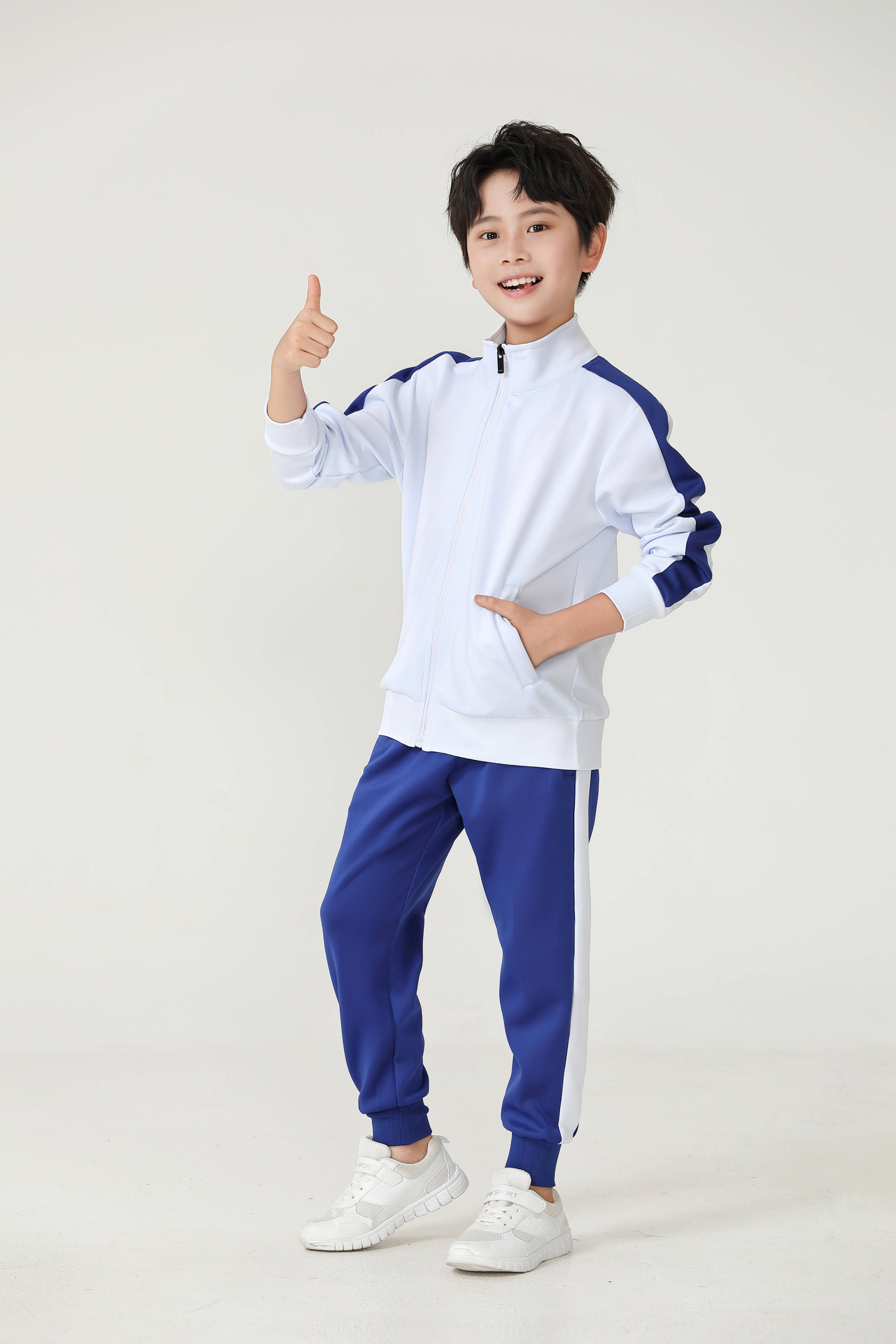 Healthy fabric side color-blocked children sports trousers G19-2004 children style