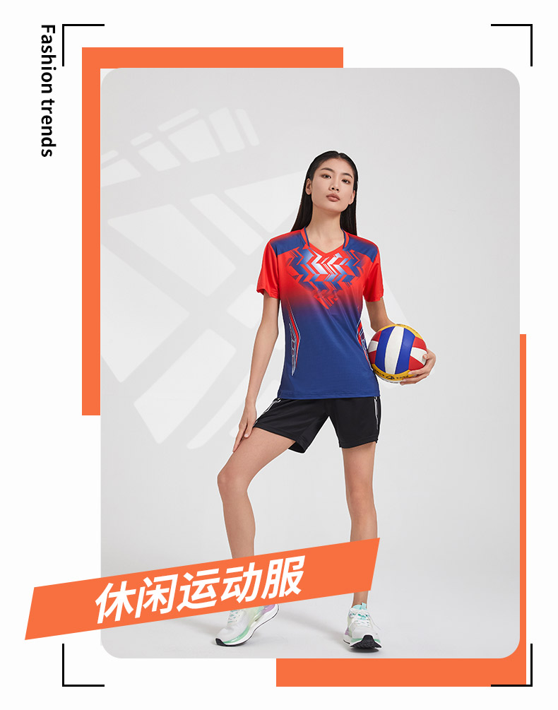 Sportswear training suit short-sleeved ladies GB8-7906 short-sleeved women