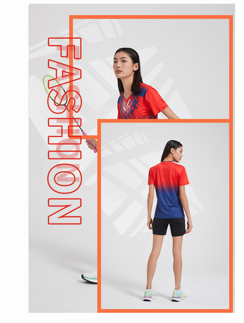 Sportswear training suit short-sleeved ladies GB8-7906 short-sleeved women