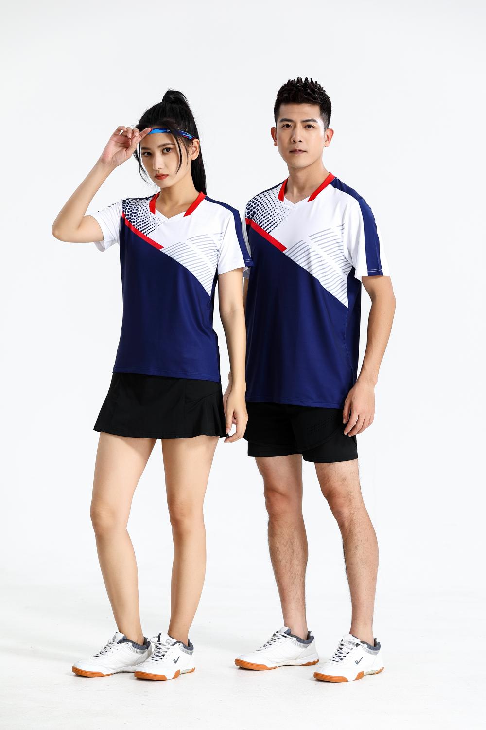 Sweat-absorbent breathable table tennis badminton short-sleeved top 120-1879