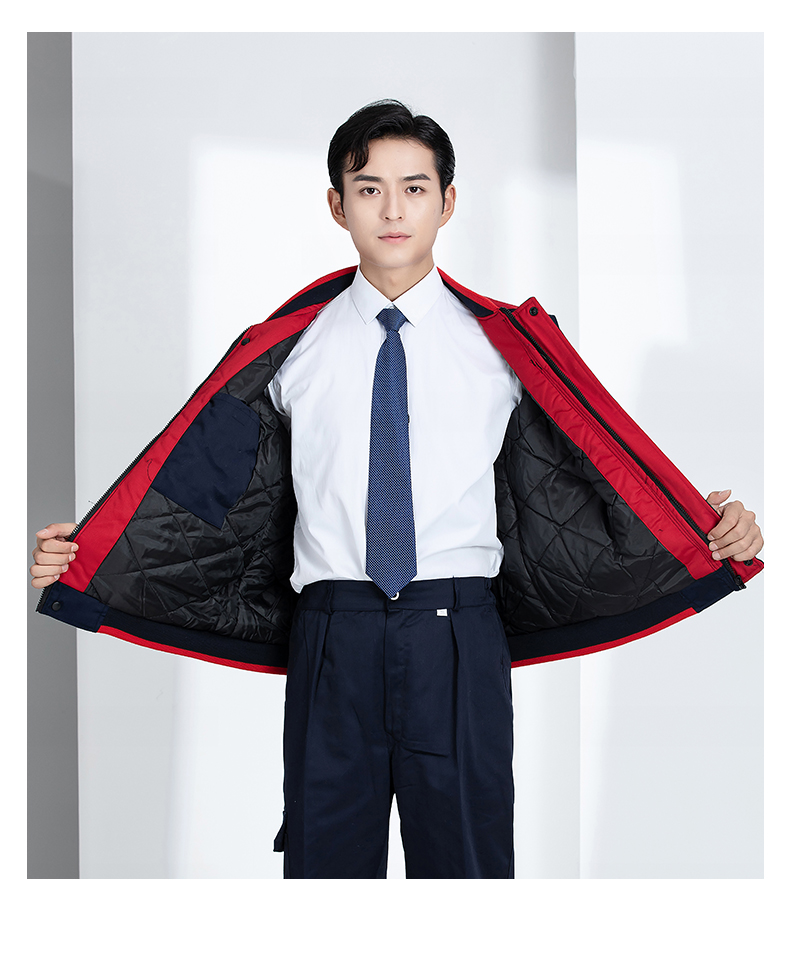 Windproof and cold-resistant thickened warm work clothes cotton coat H22-2363