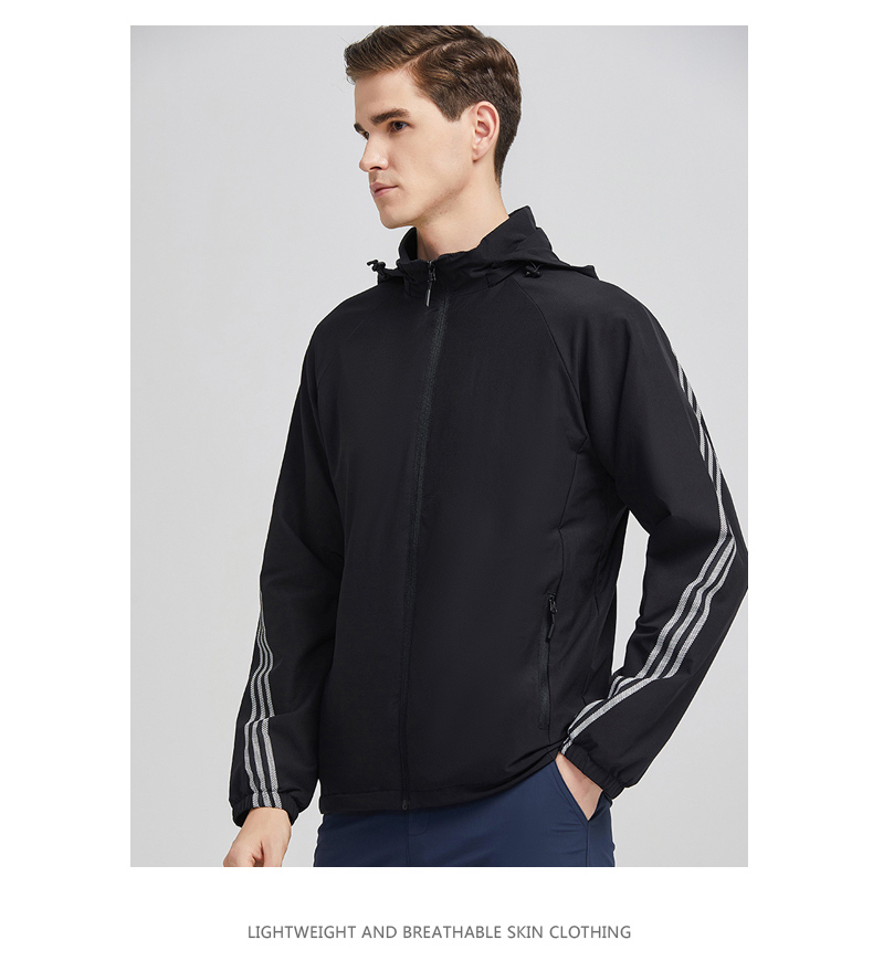 Hooded outdoor casual all-match single-layer jacket KF2-23188 men