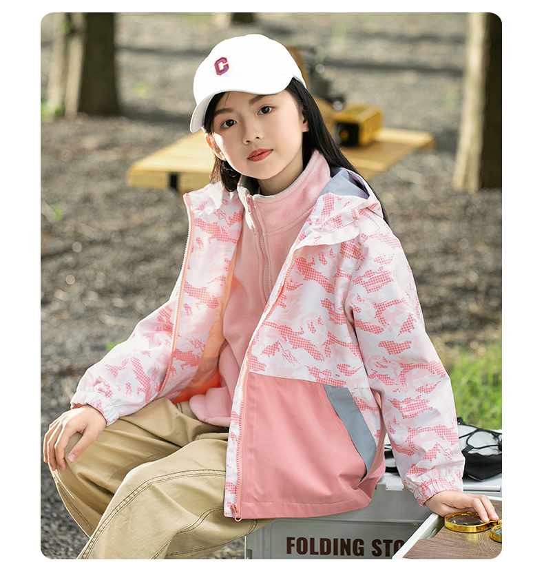 Polar fleece liner camouflage three-in-one jacket KD-RT0902