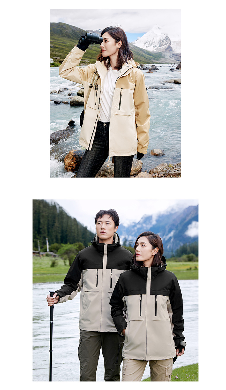 Autumn and winter outdoor velvet liner three-in-one jacket P11-8815 velvet model