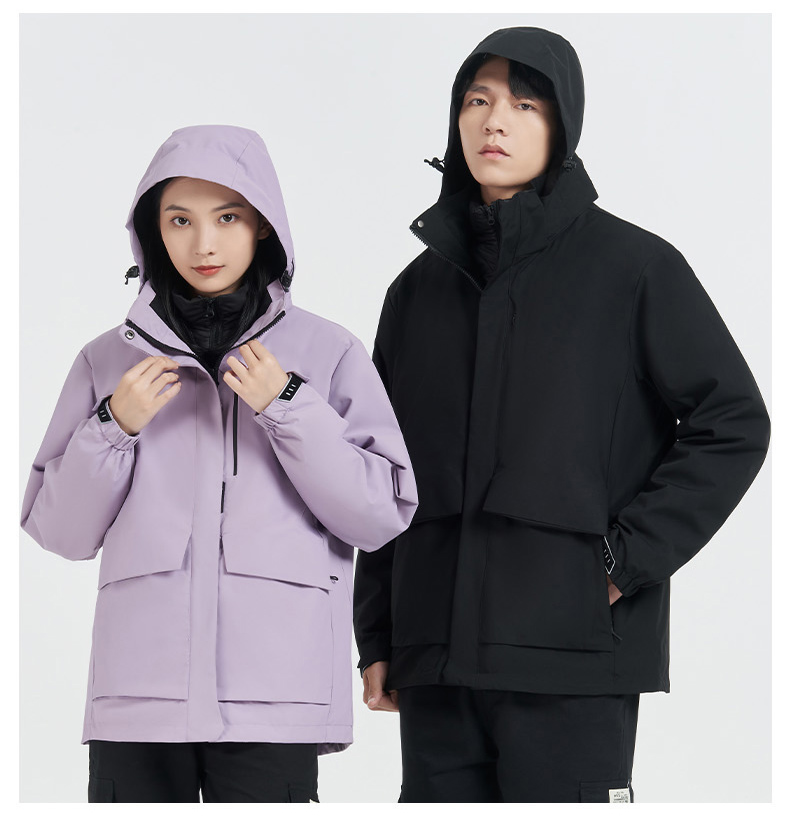 Outdoor waterproof and windproof polar fleece liner three-in-one jacket two-piece suit for women KH1-88Q77 polar fleece for women