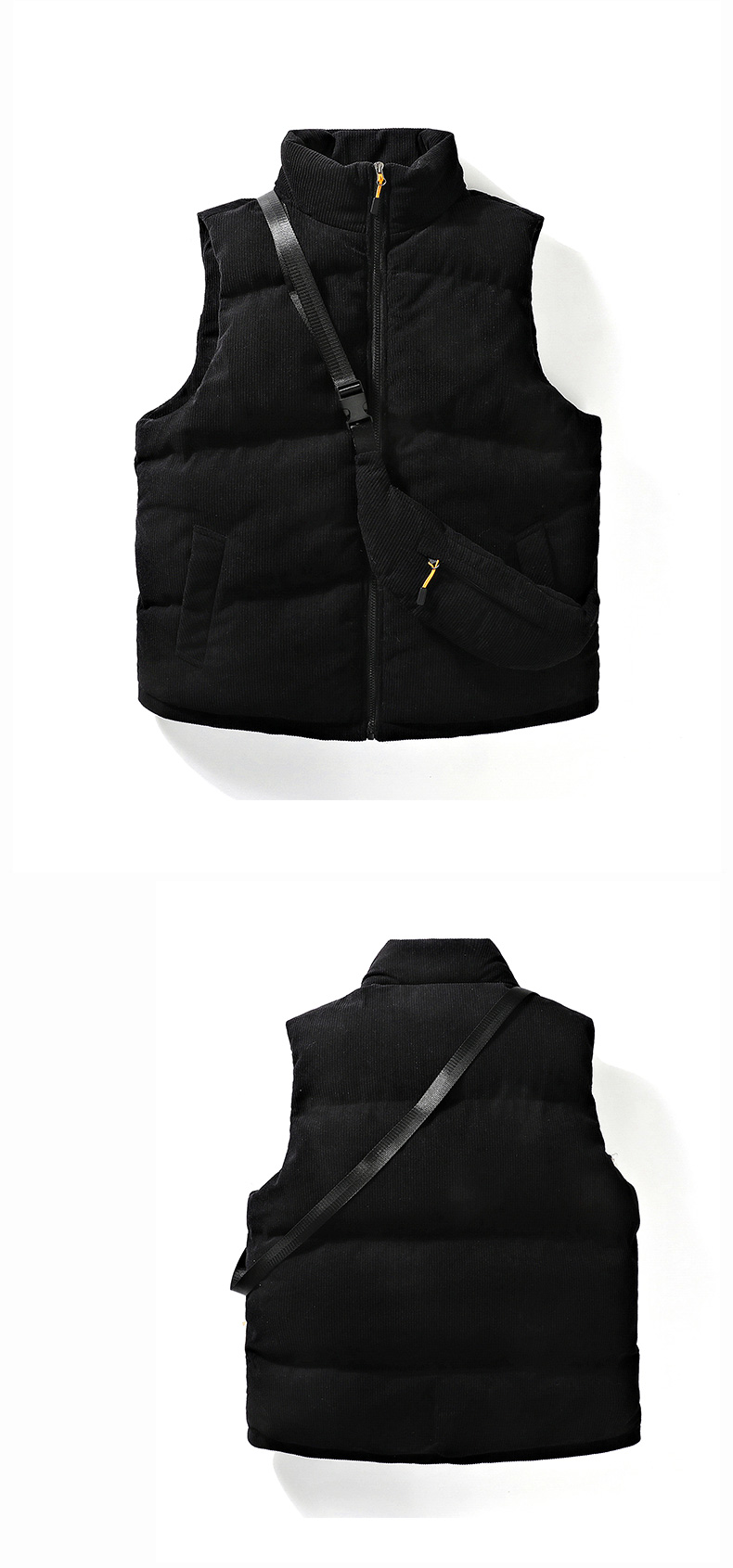 Simple solid color sleeveless warm thickened vest KD3-41-MJ-K802