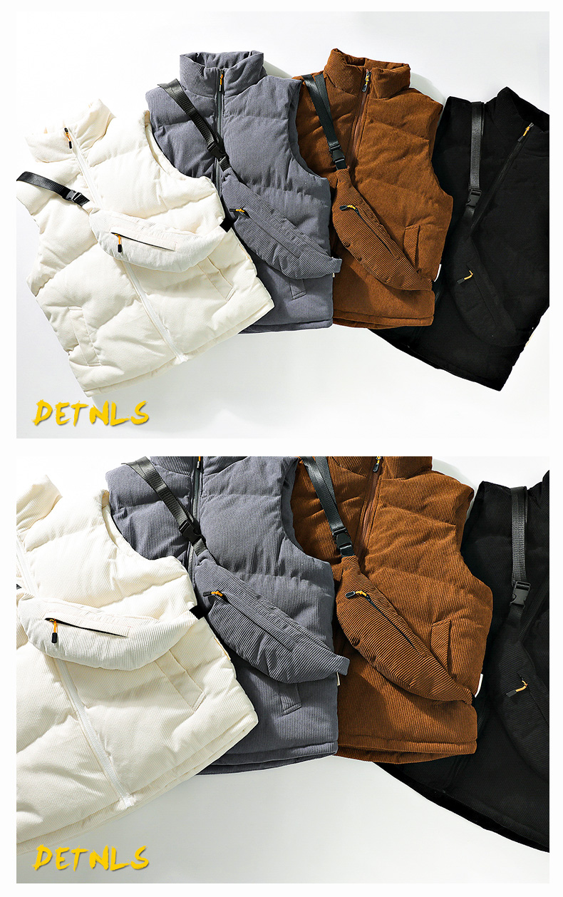 Simple solid color sleeveless warm thickened vest KD3-41-MJ-K802