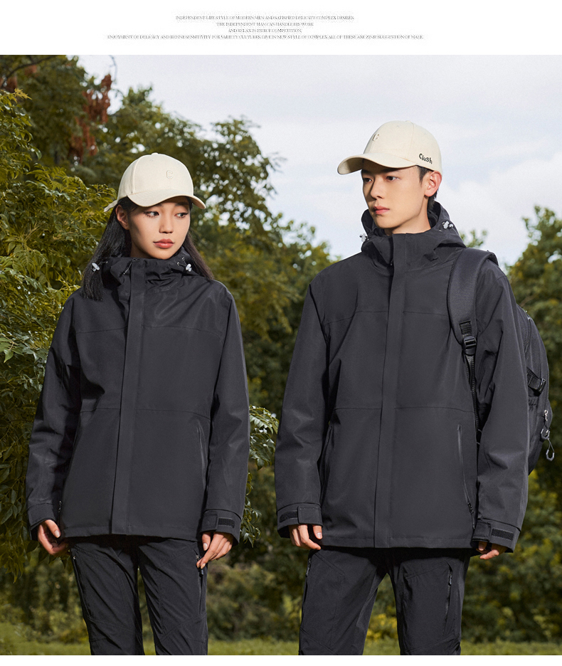 400g composite arctic fleece liner three-in-one jacket for couples T03-HT23-830