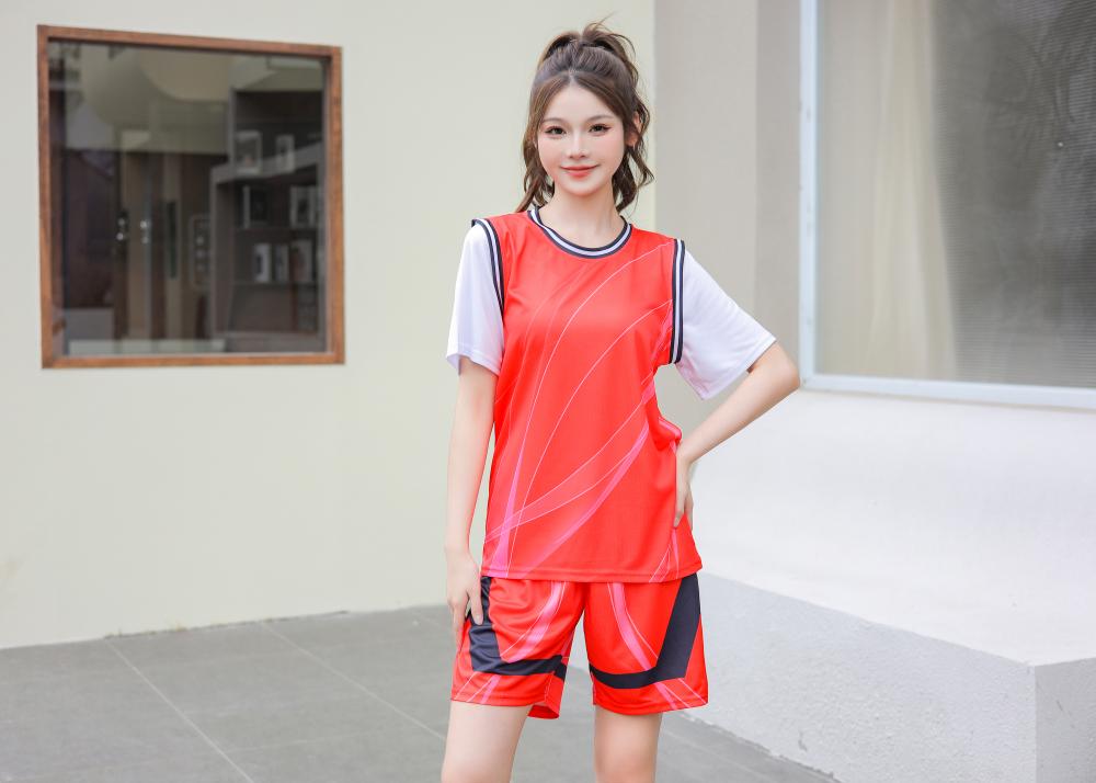 Basketball jacquard sports short-sleeved suit GR1-1302