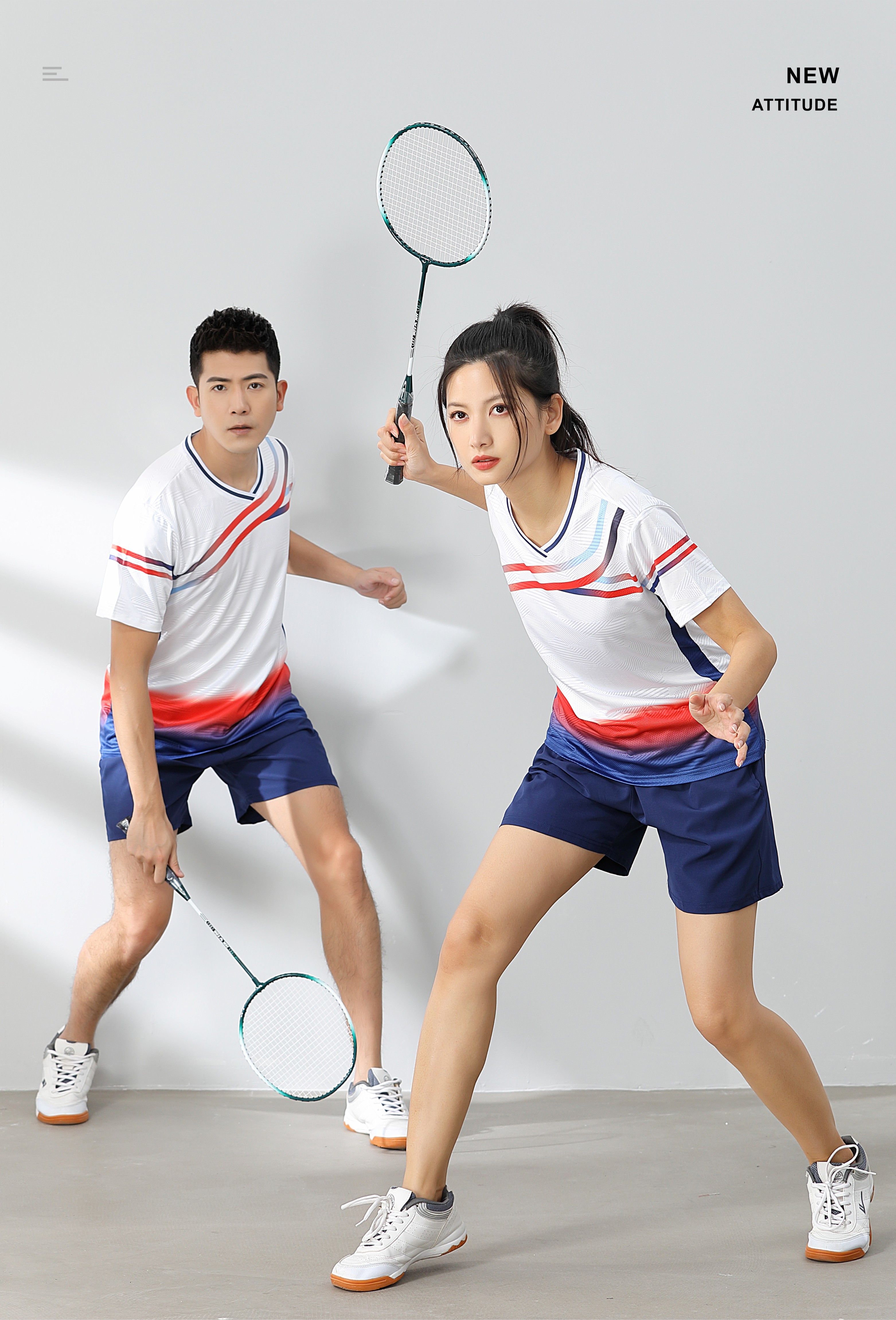 Badminton comfortable sports training suit short-sleeved single top 120-1890 men