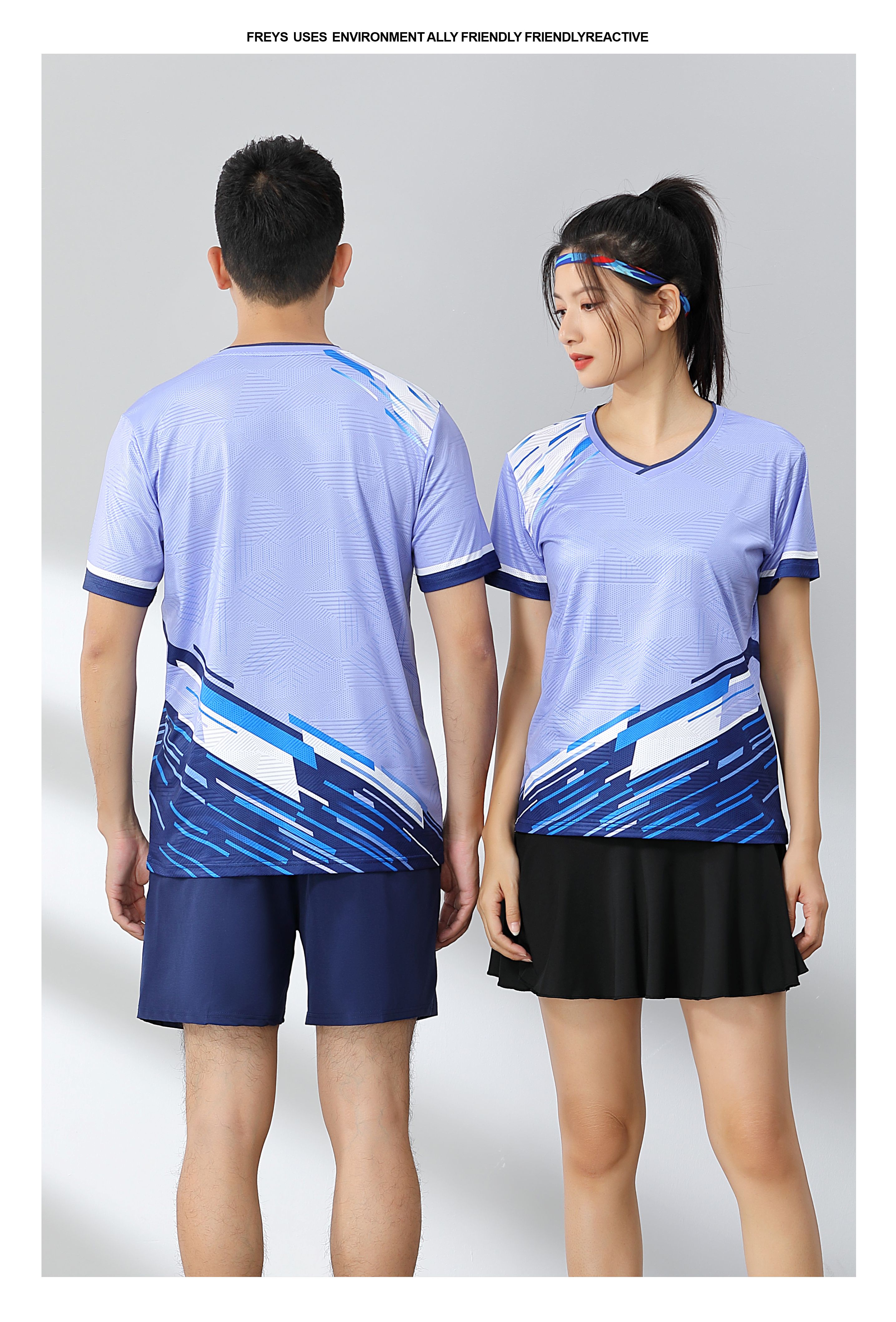 Badminton training suit short-sleeved top 120-1891 for women