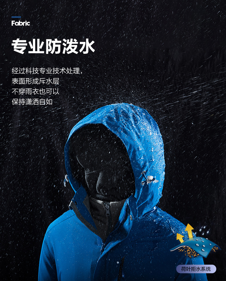 Windproof, waterproof and warm two-piece three-in-one jacket M05-03003