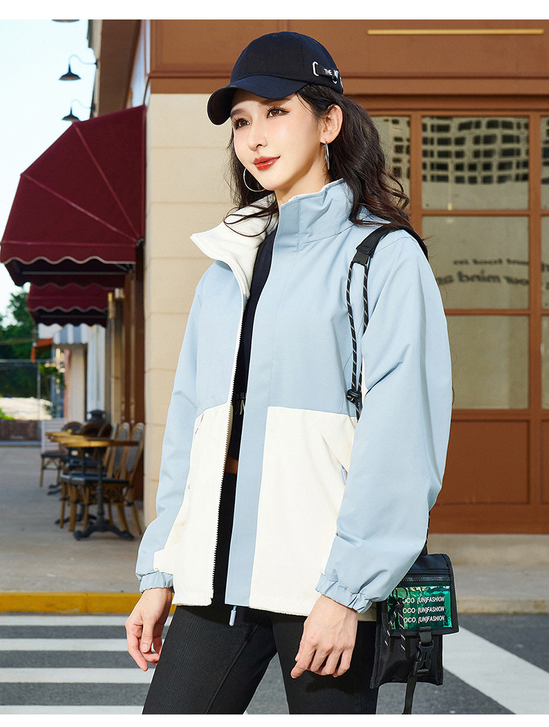 Women two-sided jacket with fleece lining ZT1-3703 for women