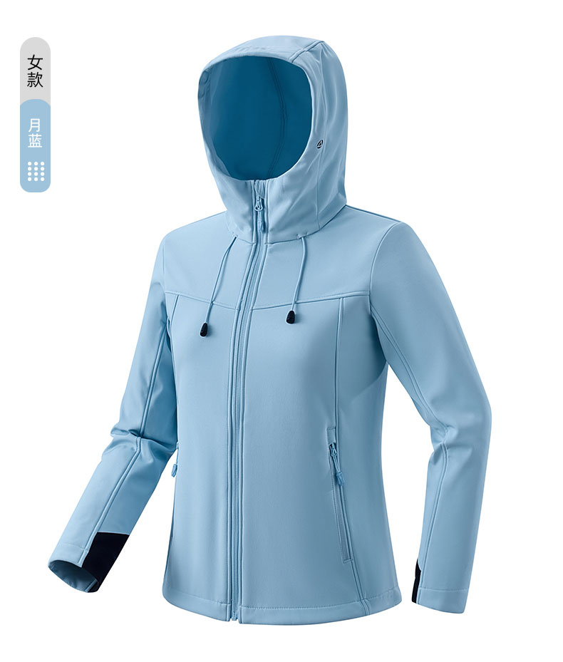 Warm sports windproof and waterproof hooded soft shell jacket men jacket KO-221015 men