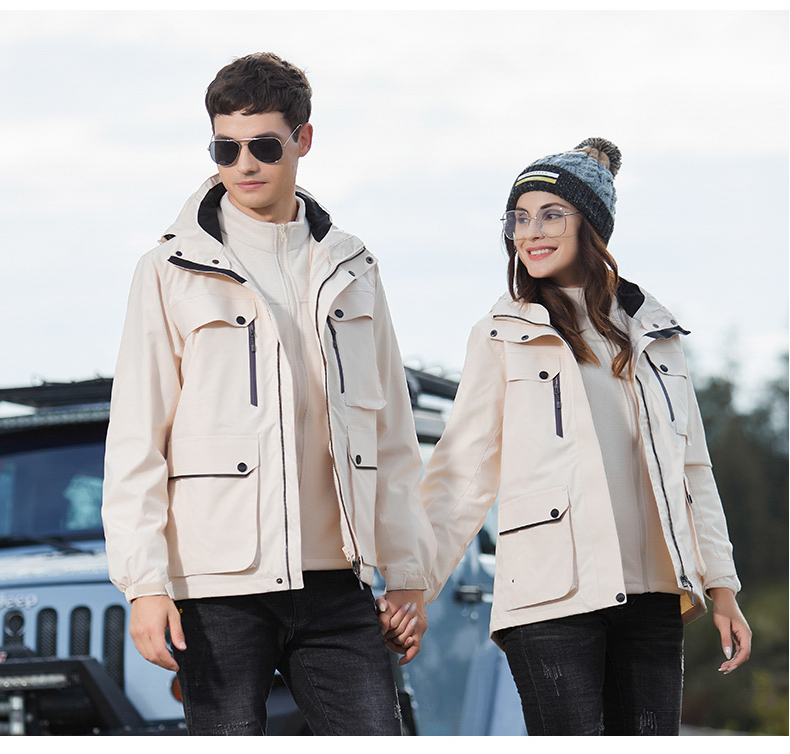 Outdoor polar fleece jacket for men and women couples three-in-one two-piece suit KF2-6088 polar fleece for women