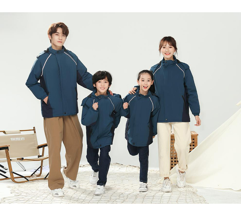 850g matte high elastic polar fleece lining one-piece thickened jacket parent-child style YZ02-026 parent-child style