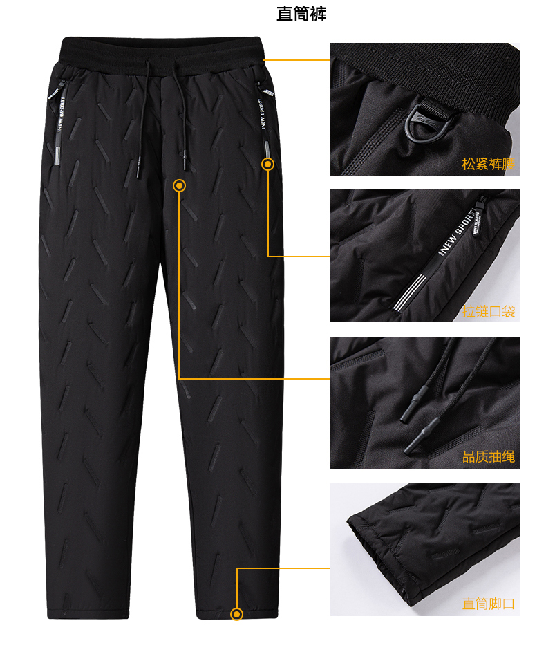 Lambswool plus velvet thick warm sweatpants KH1-100147