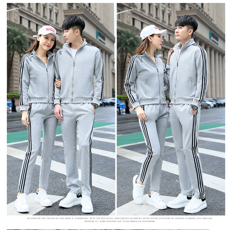 South Korean silk casual running sports suit two-piece suit KC3-1688