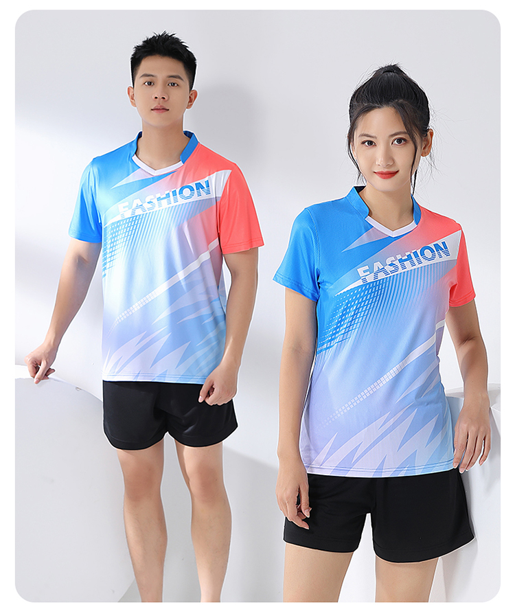 Fashion casual sportswear microporous breathable quick-drying table tennis and badminton clothing for men and women GM2-5001