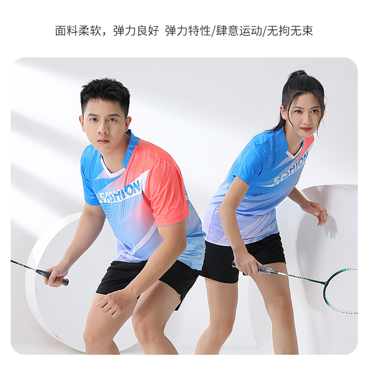 Fashion casual sportswear microporous breathable quick-drying table tennis and badminton clothing for men and women GM2-5001