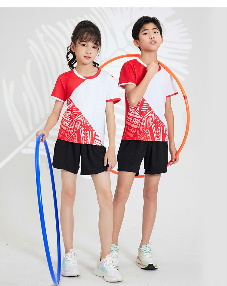 Table tennis, badminton and volleyball quick-drying sweat-absorbing sports competition uniform single top GB8-8907 children