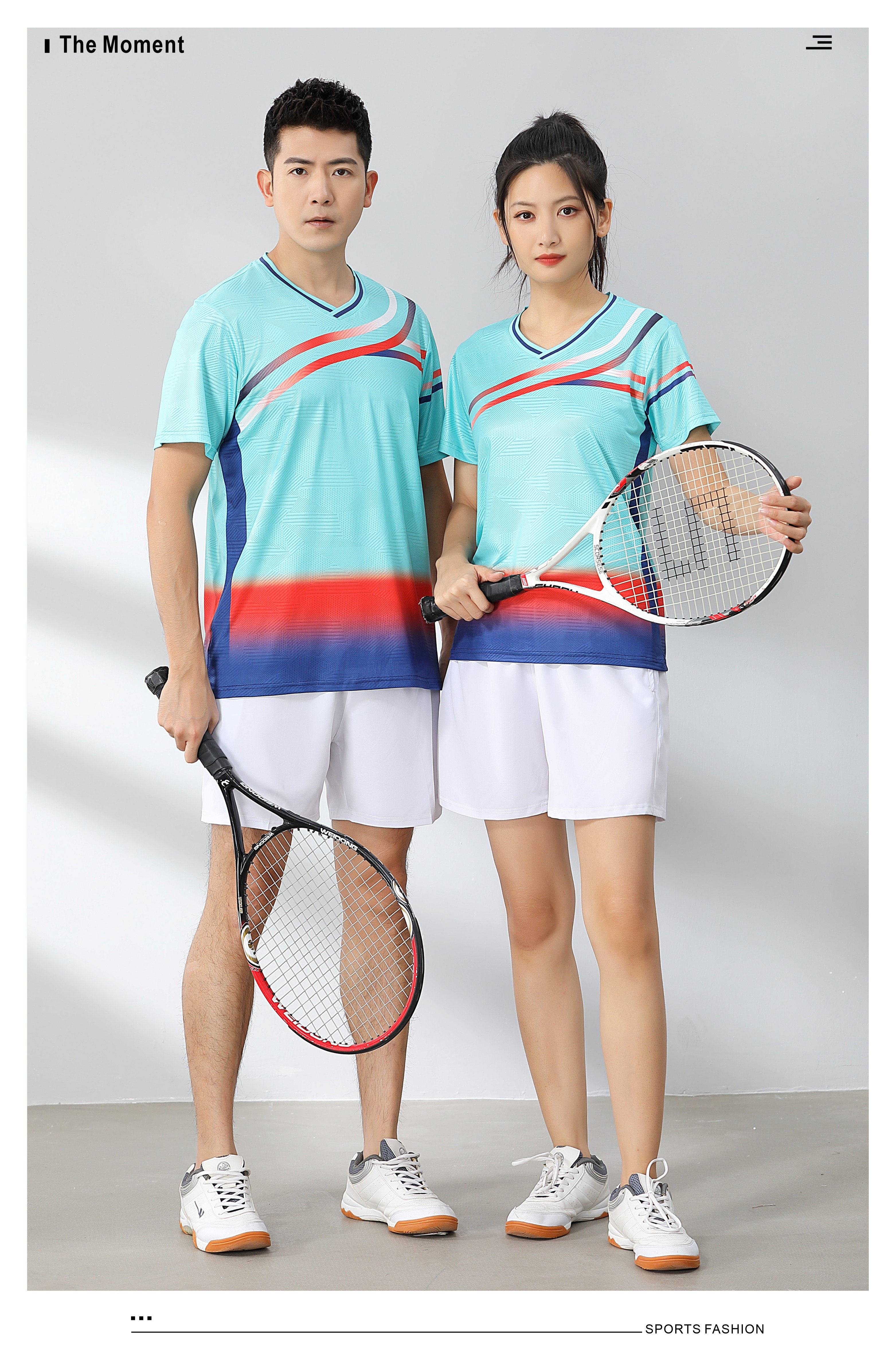 Badminton training suit short-sleeved top 120-1890 for women