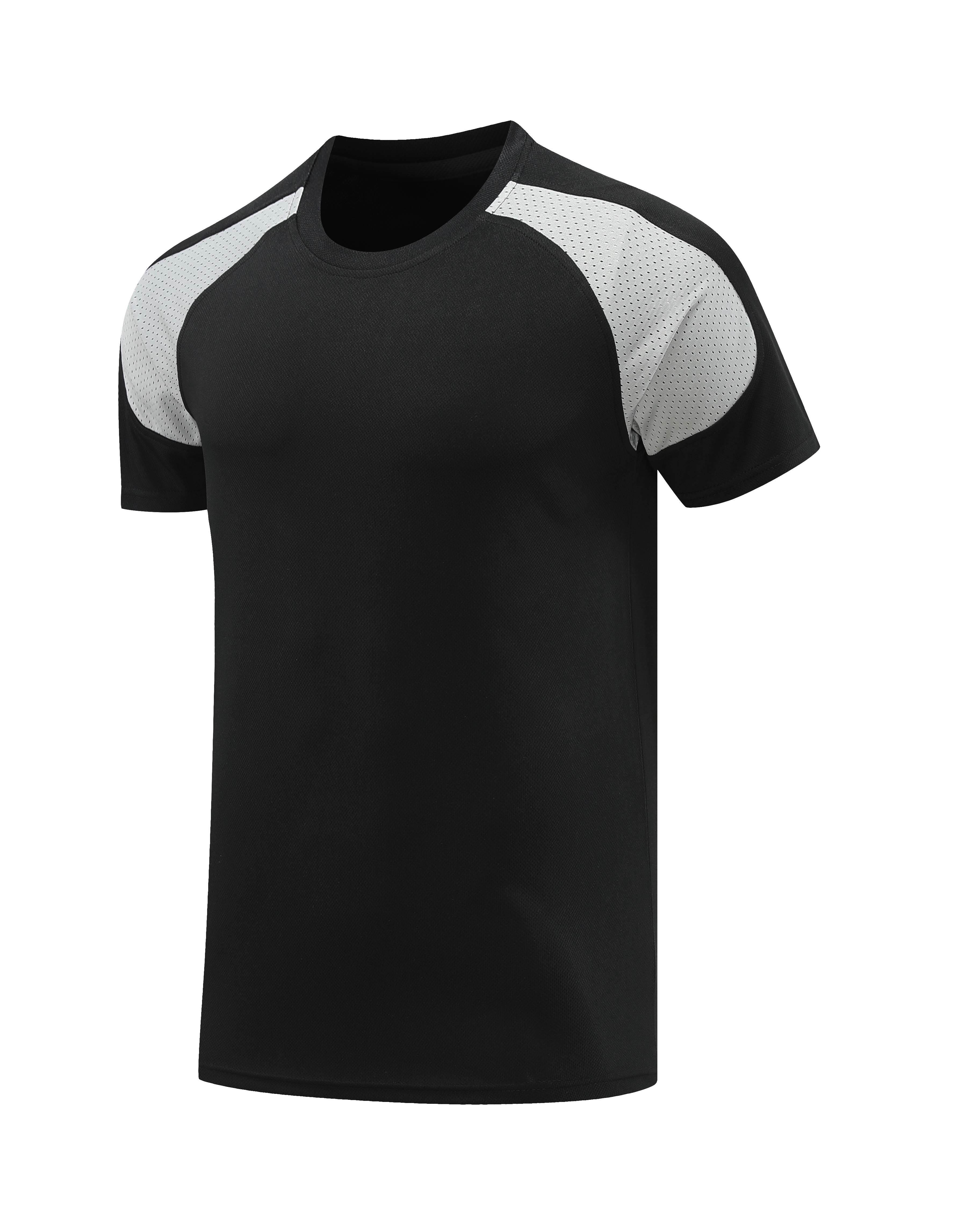 Colorblock quick-drying breathable slim fit round neck sports short-sleeved top GLT-719