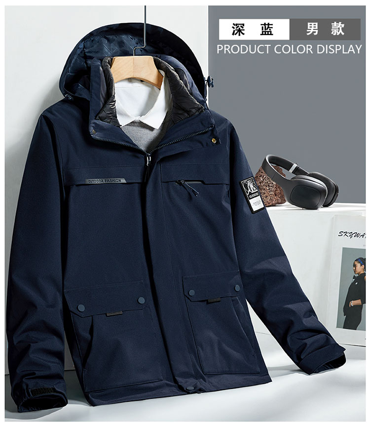 Couples warm three-in-one down jacket for men KE-0806 down jacket for men