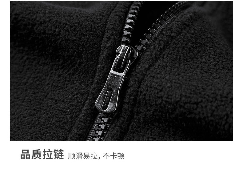 Double-sided autumn and winter hooded vest fleece jacket KO-KJ002