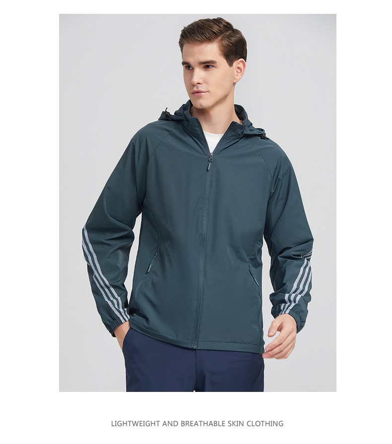 Hooded outdoor casual all-match single-layer jacket KF2-23188 men