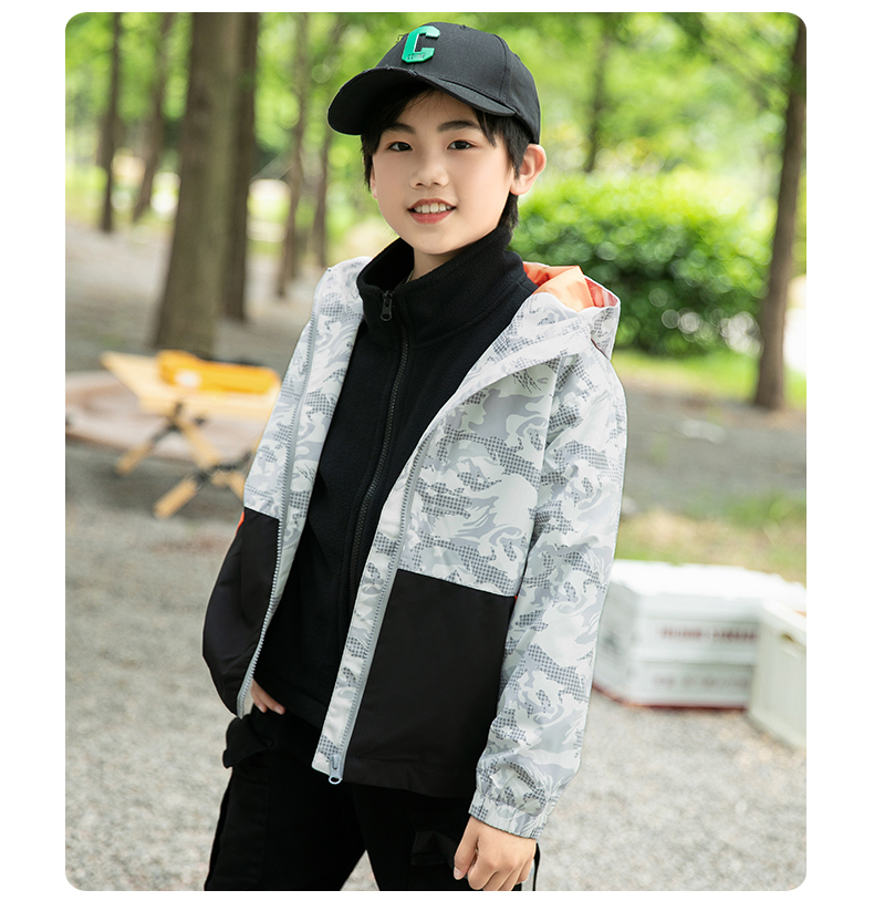 Polar fleece liner camouflage three-in-one jacket KD-RT0902