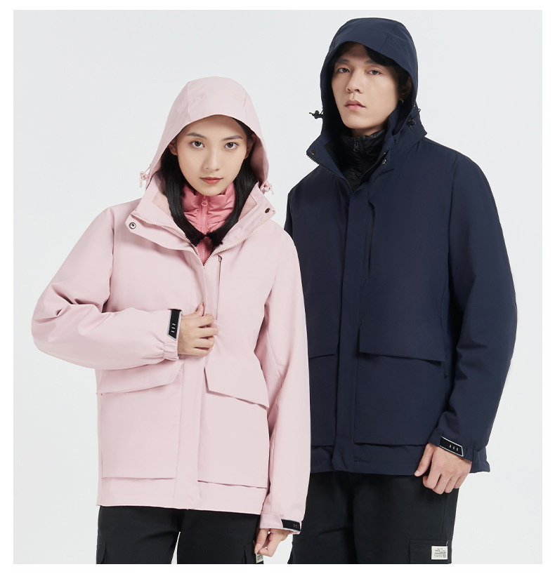 Outdoor waterproof and windproof polar fleece liner three-in-one jacket two-piece suit for women KH1-88Q77 polar fleece for women