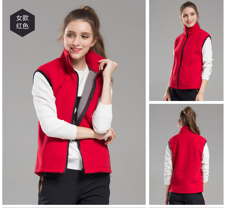 Outdoor warm fleece vest T03-829 women