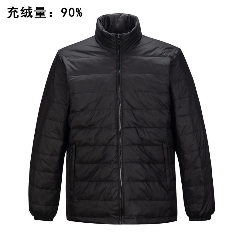 Winter white duck down stand collar warm down jacket T03-Y088