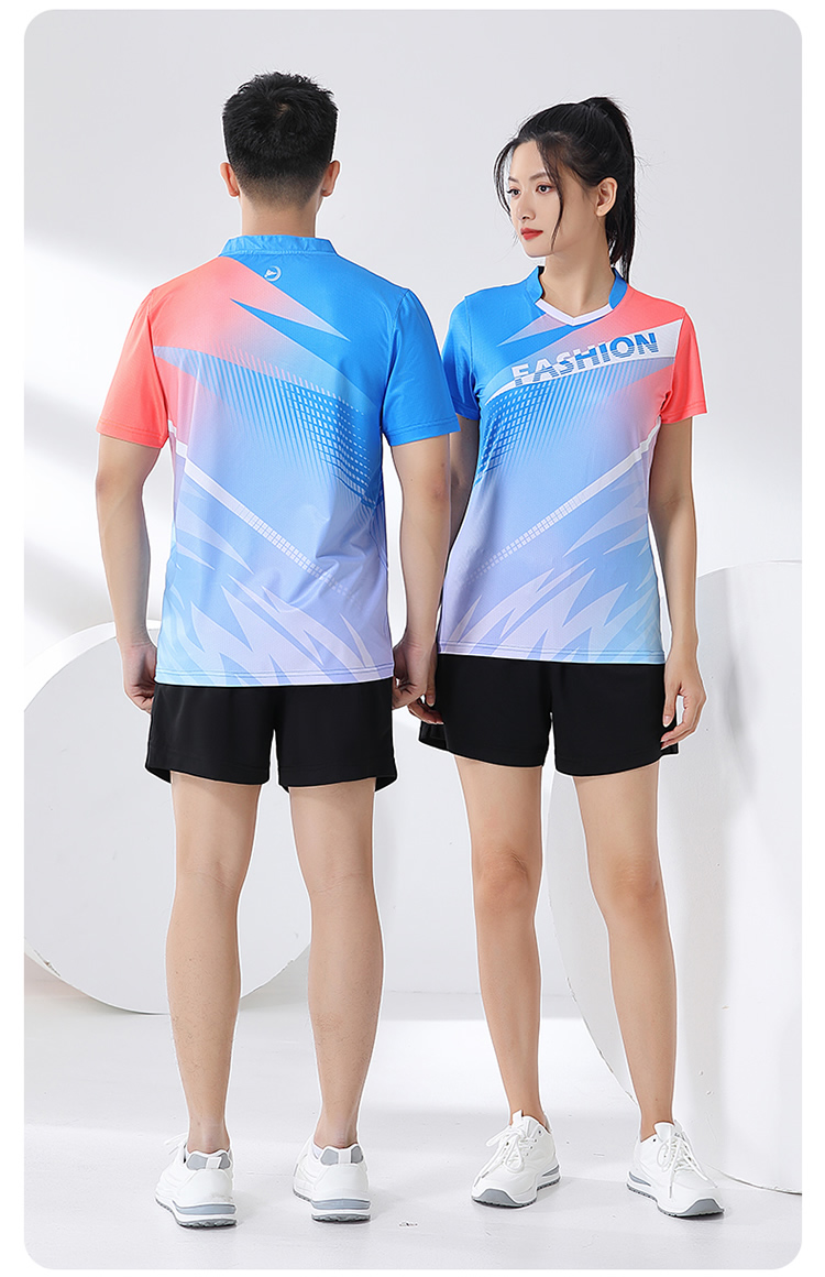 Fashion casual sportswear microporous breathable quick-drying table tennis and badminton clothing for men and women GM2-5001