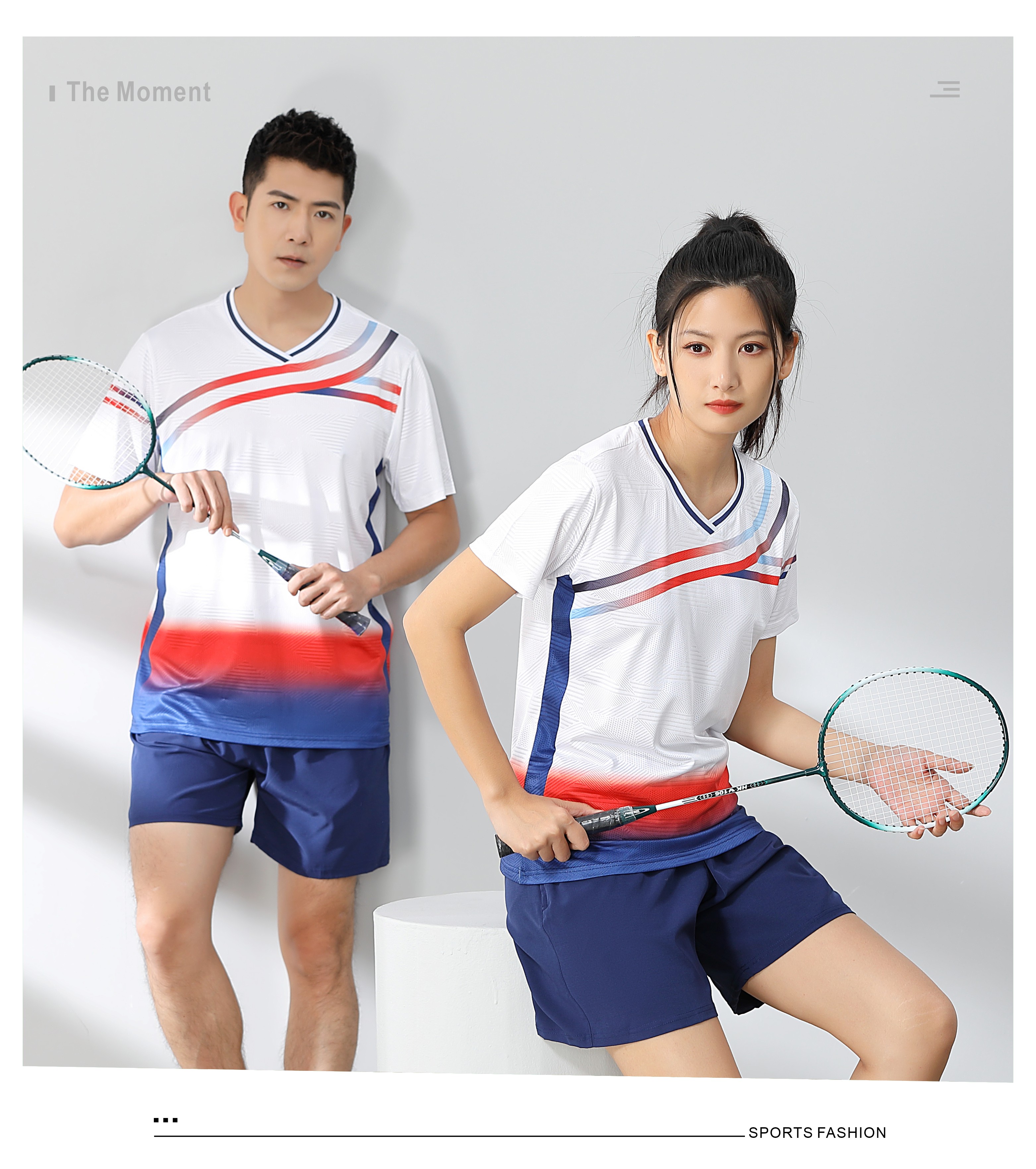 Badminton comfortable sports training suit short-sleeved single top 120-1890 men